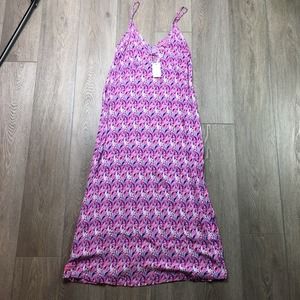 NWT Simply Southern Paisley Maxi Dress Spaghetti Strap Pink Blue Small